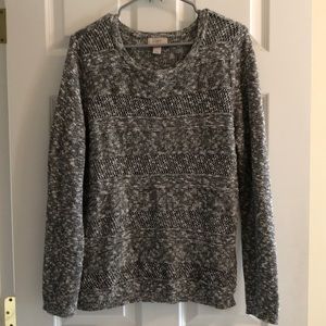 Cable knit gray sweater